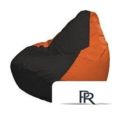 Кресло-мешок Flagman Груша Мега XXXL Г3.1-400 (черный/оранжевый) - Изображение №1 — Интернет-магазин ПроЗаказ