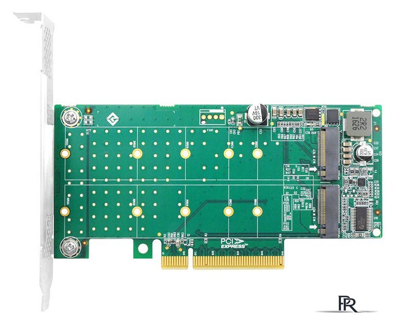 Адаптер для подключения M.2 накопителей Linkreal LRNV95N8 PCIe x8 to 2-Port M.2 NVMe Adapter - Изображение №1 — Интернет-магазин ПроЗаказ