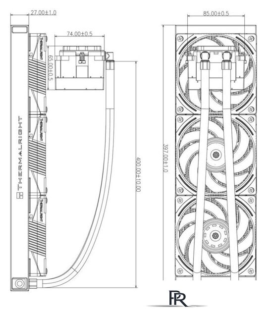 Система жидкостного охлаждения для процессора Thermalright Mjolnir Vision 360 UB PRO ARGB (белый) - Изображение №4 — Интернет-магазин ПроЗаказ