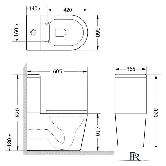 Унитаз напольный Lauter W76 P-TRAP 21122762 + гигиенический душ Mild 21LT072BM (горизонтальный выпуск) - Изображение №21 — Интернет-магазин ПроЗаказ
