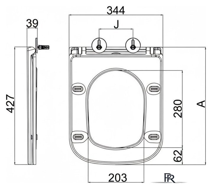 Унитаз напольный Lauter W76 P-TRAP 21122762 + гигиенический душ Mild 21LT072BM (горизонтальный выпуск) - Изображение №22 — Интернет-магазин ПроЗаказ
