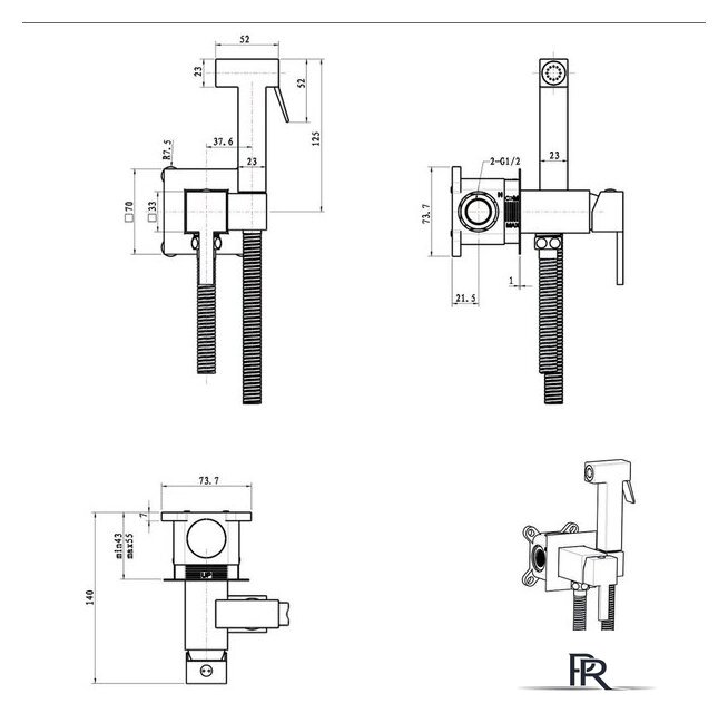 Унитаз напольный Lauter W76 P-TRAP 21122762 + гигиенический душ Mild 21LT072BM (горизонтальный выпуск) - Изображение №23 — Интернет-магазин ПроЗаказ