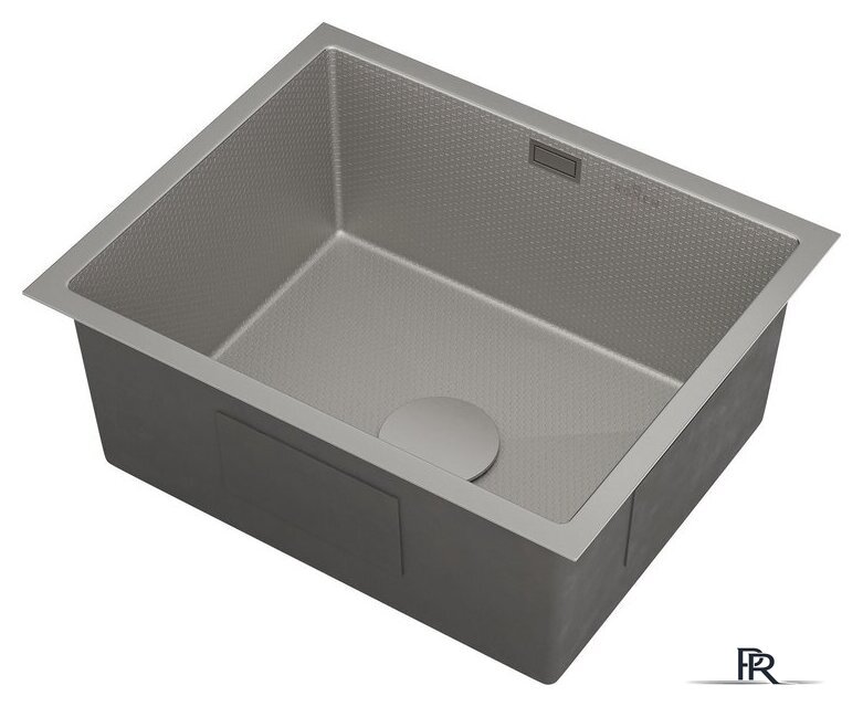 Кухонная мойка Roxen Uno 560210-54S под столешницу сатин/текстурная поверхность (ролл-мат, дозатор, сифон) - Изображение №5 — Интернет-магазин ПроЗаказ