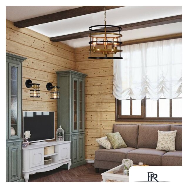 Подвесная люстра Элетех Абелла 231 НСБ 01-3х60-167 Е27 1005405102 (черный/золото) - Изображение №6 — Интернет-магазин ПроЗаказ