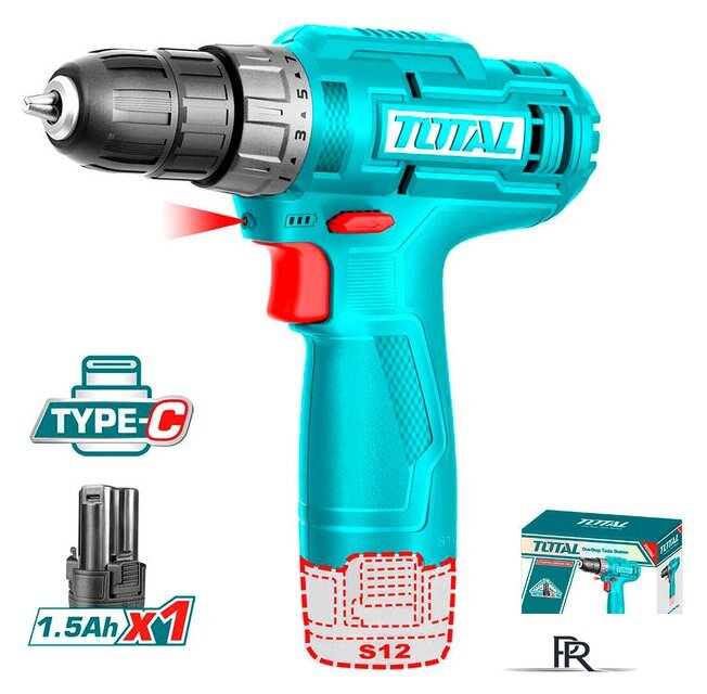 Дрель-шуруповерт Total TDLI12428 (с 1-м АКБ, без ЗУ) - Изображение №1 — Интернет-магазин ПроЗаказ