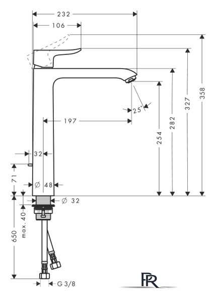 Смеситель Hansgrohe Metris 31082000 - Изображение №2 — Интернет-магазин ПроЗаказ