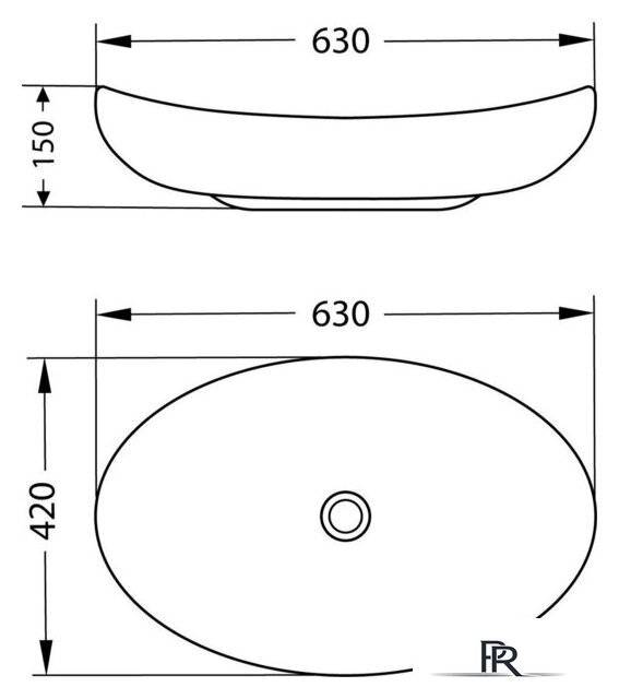 Умывальник Lauter 21502 + Moon 21СК8691BS с сифоном 21635B (черный матовый) - Изображение №4 — Интернет-магазин ПроЗаказ