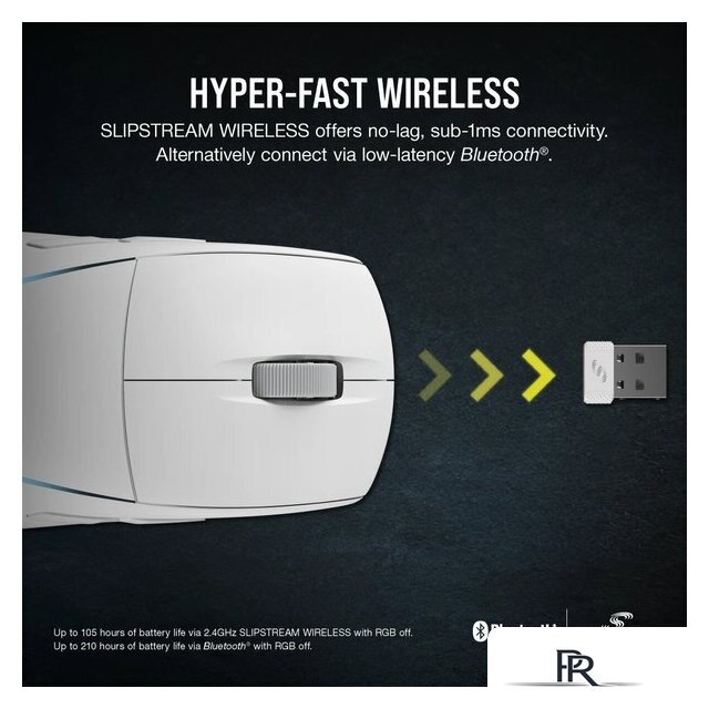 Игровая мышь Corsair M75 Wireless RGB White - Изображение №7 — Интернет-магазин ПроЗаказ