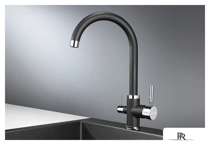 Смеситель Krona Brunnen H270 1 КА-00006917 (черный) - Изображение №2 — Интернет-магазин ПроЗаказ