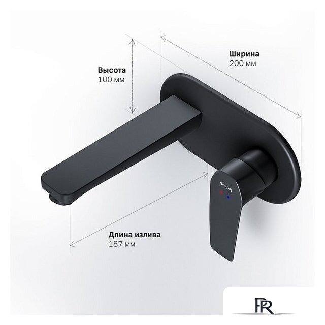Смеситель AM.PM Gem F90A72222 (черный) - Изображение №9 — Интернет-магазин ПроЗаказ