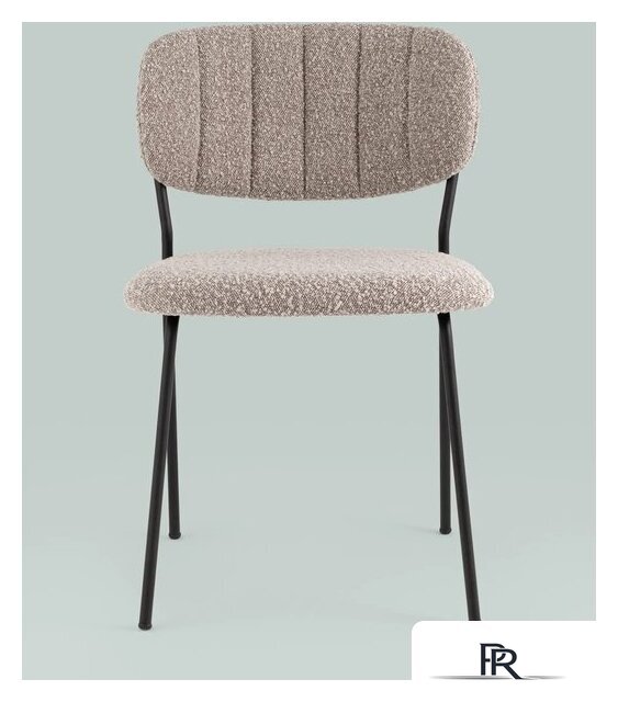 Стул Stool Group Кэрол без подлокотников FDC9003 DC2635-4A grey (букле серый/черные ножки) - Изображение №2 — Интернет-магазин ПроЗаказ