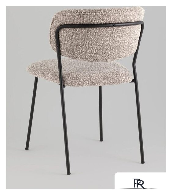 Стул Stool Group Кэрол без подлокотников FDC9003 DC2635-4A grey (букле серый/черные ножки) - Изображение №4 — Интернет-магазин ПроЗаказ