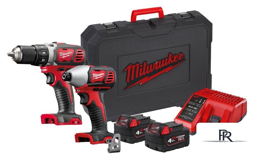  Milwaukee M18 BPP2D-402C 4933447126 (шуруповерт, винтоверт, 2 АКБ, кейс) - Изображение №1 — Интернет-магазин ПроЗаказ