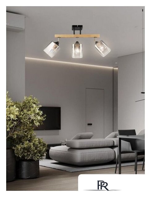 Люстра средней высоты Aitin Pro НПБ 02-3x60-101 N5280/3 (черный/дерево) - Изображение №3 — Интернет-магазин ПроЗаказ