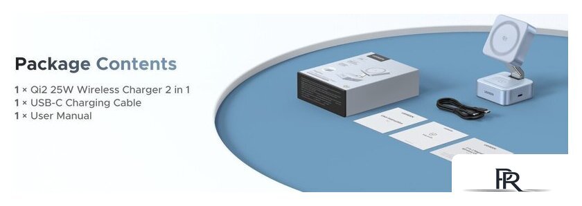 Беспроводное зарядное Ugreen MagFlow 2-in-1 W752 55960 (голубой) - Изображение №4 — Интернет-магазин ПроЗаказ