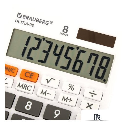 Бухгалтерский калькулятор BRAUBERG Ultra-08-WT 250512 (белый) - Изображение №7 — Интернет-магазин ПроЗаказ
