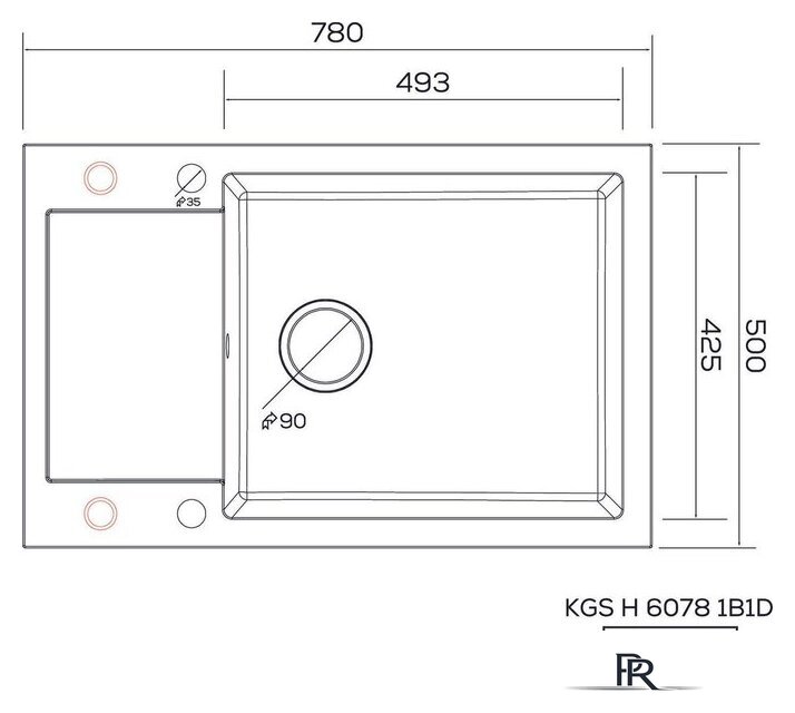Кухонная мойка Kernau KGS H 6078 1B1D Sand - Изображение №2 — Интернет-магазин ПроЗаказ