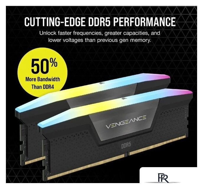 Оперативная память Corsair Vengeance RGB 2x16ГБ DDR5 5600 МГц CMH32GX5M2B5600C40K - Изображение №6 — Интернет-магазин ПроЗаказ