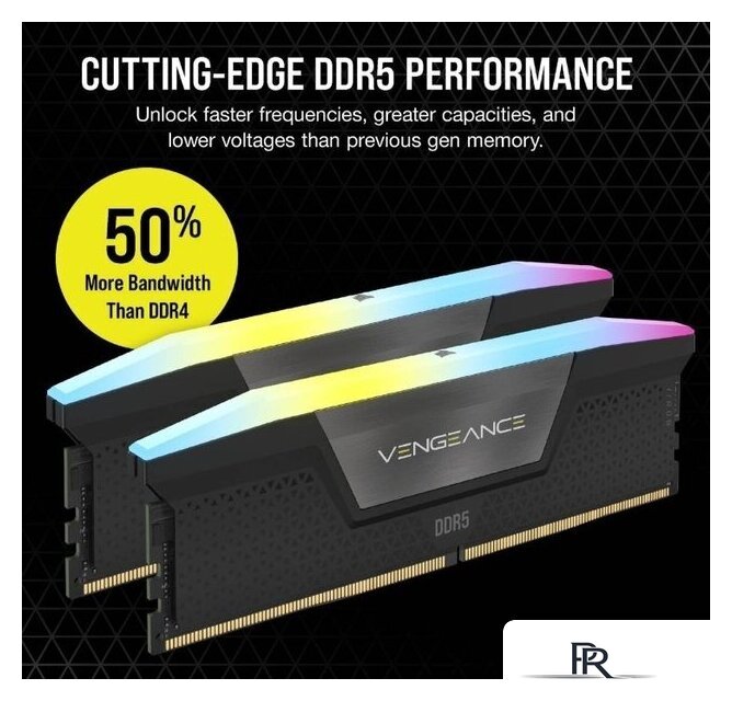 Оперативная память Corsair Vengeance RGB 2x16ГБ DDR5 5600 МГц CMH32GX5M2B5600C40K - Изображение №3 — Интернет-магазин ПроЗаказ