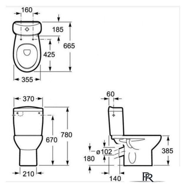 Унитаз напольный Roca Victoria 734239U000 - Изображение №3 — Интернет-магазин ПроЗаказ