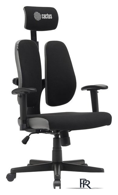 Офисное кресло CACTUS CS-CHR-MC03-BKGY (черный/серый) - Изображение №1 — Интернет-магазин ПроЗаказ