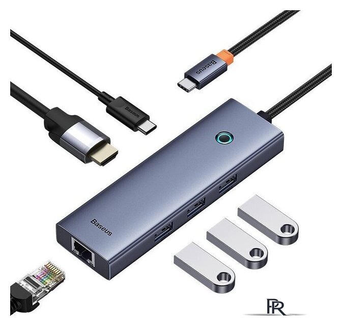 Док-станция Baseus UltraJoy Series 6-Port Hub Docking Station B00052802811-00 - Изображение №2 — Интернет-магазин ПроЗаказ