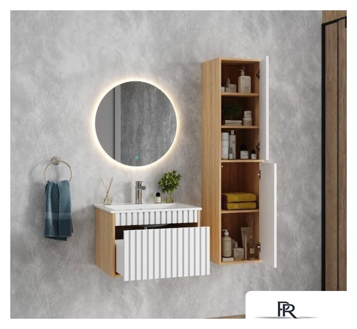  Onika Тумба под умывальник Дайлер 60 106150 (белый/дуб сонома) - Изображение №6 — Интернет-магазин ПроЗаказ