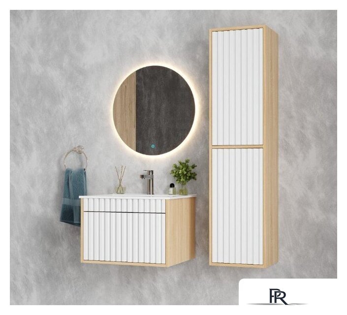  Onika Тумба под умывальник Дайлер 60 106150 (белый/дуб сонома) - Изображение №5 — Интернет-магазин ПроЗаказ