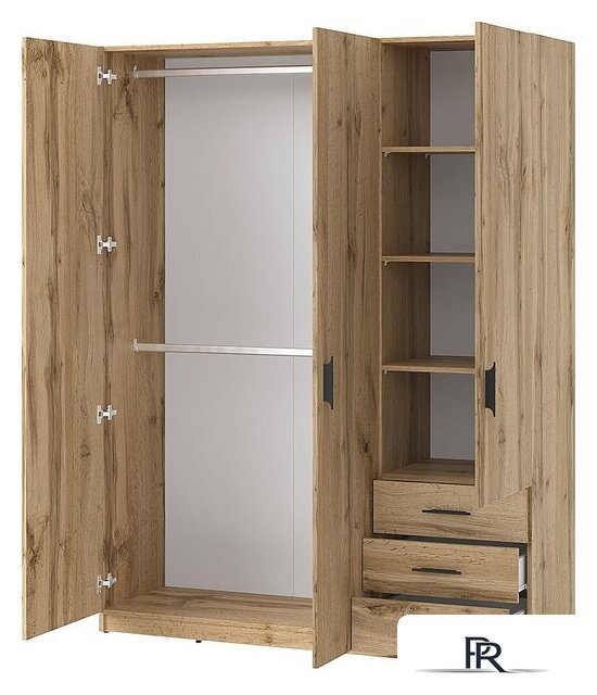 Шкаф распашной Involux Престон 226H062 (дуб натюрель) - Изображение №2 — Интернет-магазин ПроЗаказ