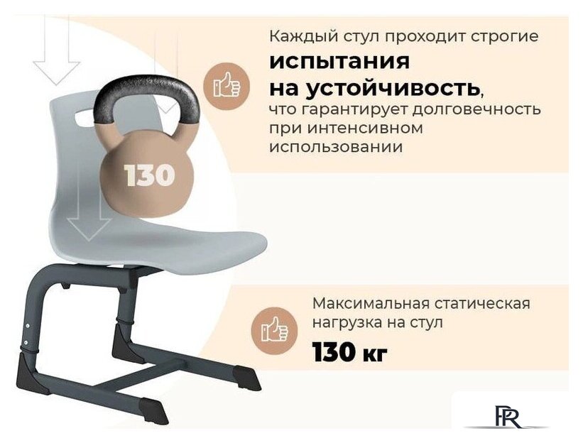 Детский стул Sheffilton SHT-S-TN21/3-5 а3-5 (серый/антрацит) - Изображение №2 — Интернет-магазин ПроЗаказ