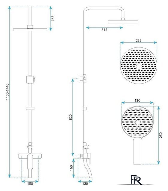 Душевая система  Rea Bloom REA-P9529 - Изображение №6 — Интернет-магазин ПроЗаказ
