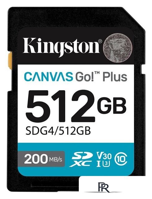 Карта памяти Kingston Canvas Go! Plus SDXC 512GB SDG4/512GB - Изображение №1 — Интернет-магазин ПроЗаказ