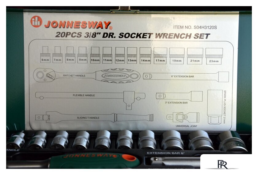 Набор трещотка с головками Jonnesway S04H3120S 20 предметов - Изображение №5 — Интернет-магазин ПроЗаказ