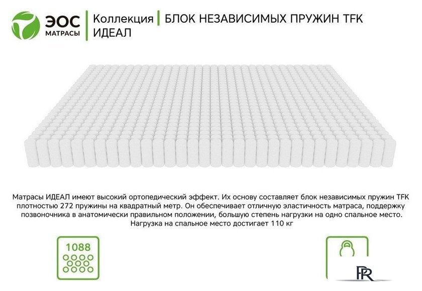 Матрас EOS Идеал 1а 120x200 (премиум Aloe Vera) - Изображение №7 — Интернет-магазин ПроЗаказ