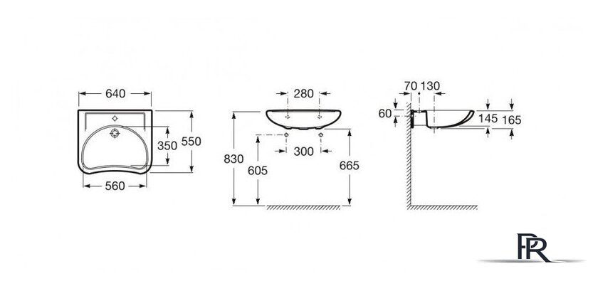 Умывальник Roca Access ZRU9307659 - Изображение №2 — Интернет-магазин ПроЗаказ