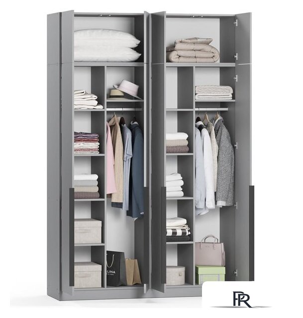 Шкаф распашной Soma Lord Black 160x240 (серый) - Изображение №3 — Интернет-магазин ПроЗаказ