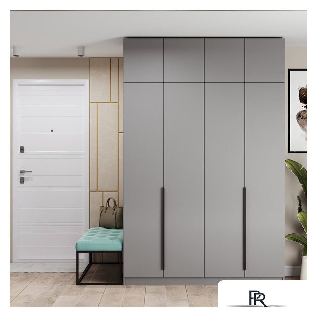 Шкаф распашной Soma Lord Black 160x240 (серый) - Изображение №4 — Интернет-магазин ПроЗаказ