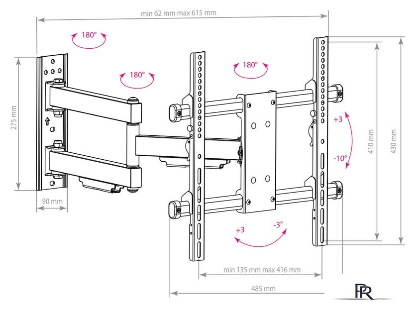 Кронштейн для телевизора Arm Media PARAMOUNT-40 - Изображение №3 — Интернет-магазин ПроЗаказ