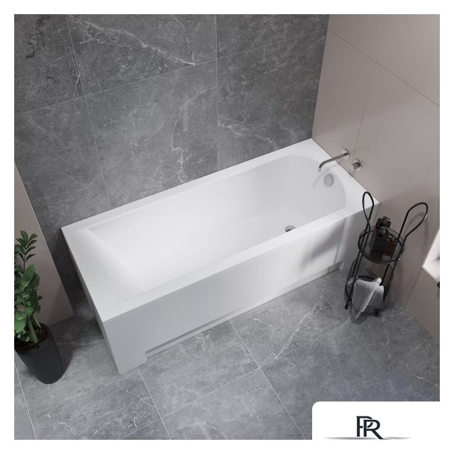 Ванна Lauter Amelia 160 21204060 (с ножками, серым подголовником и белым лицевым экраном) - Изображение №10 — Интернет-магазин ПроЗаказ