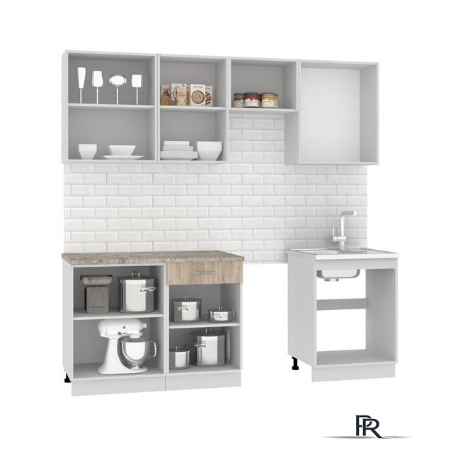 Готовая кухня Mio Tesoro Экстра-лайт 2.2 (дуб сонома/марсель) - Изображение №3 — Интернет-магазин ПроЗаказ