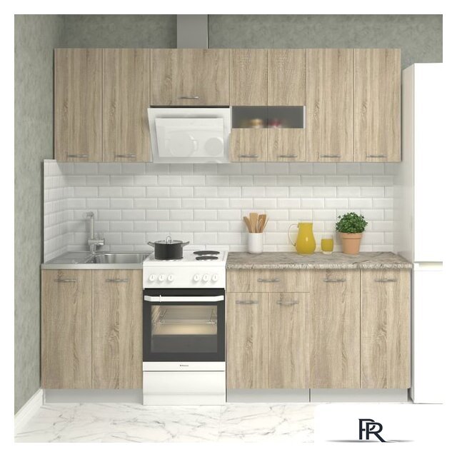 Готовая кухня Mio Tesoro Экстра-лайт 2.2 (дуб сонома/марсель) - Изображение №1 — Интернет-магазин ПроЗаказ