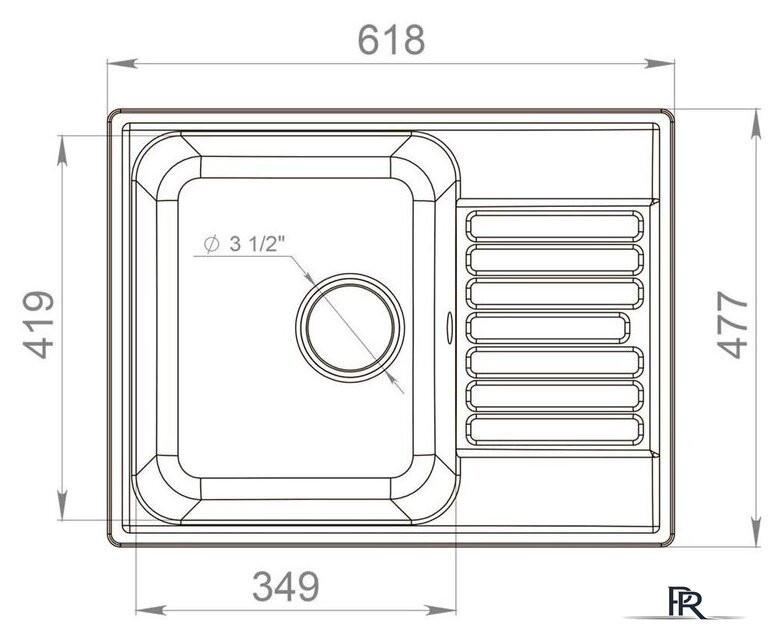 Кухонная мойка Reflexion Prima RF0460BE - Изображение №7 — Интернет-магазин ПроЗаказ