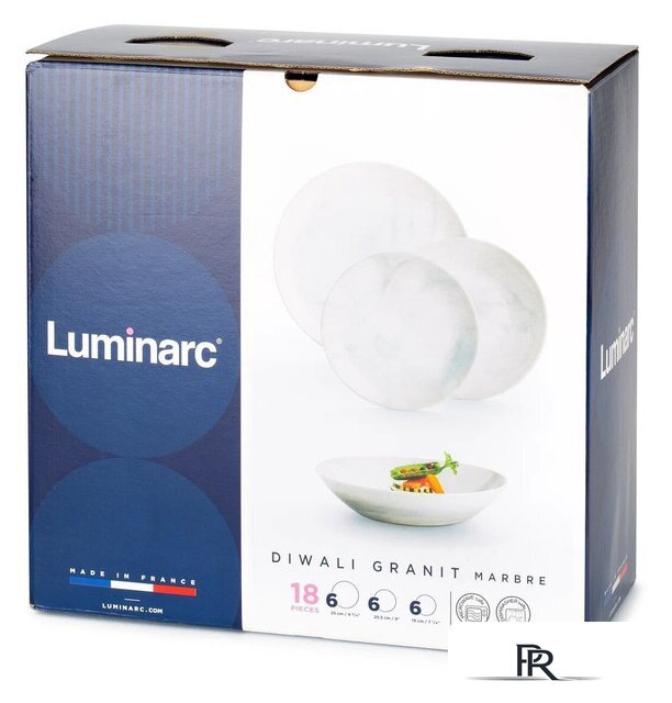 Набор тарелок Luminarc Diwali Marbre Q0216 (18шт) - Изображение №8 — Интернет-магазин ПроЗаказ