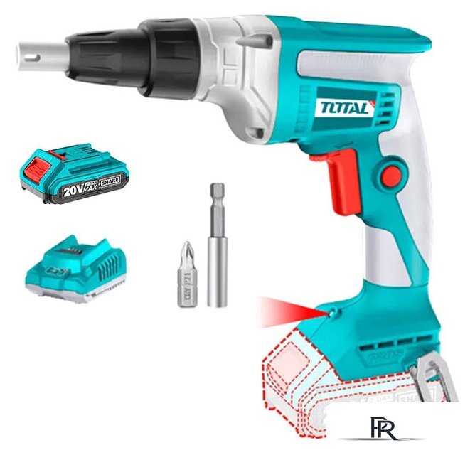 Шуруповерт для гипсокартона Total TDSLI204200 (с 1-м АКБ) - Изображение №1 — Интернет-магазин ПроЗаказ