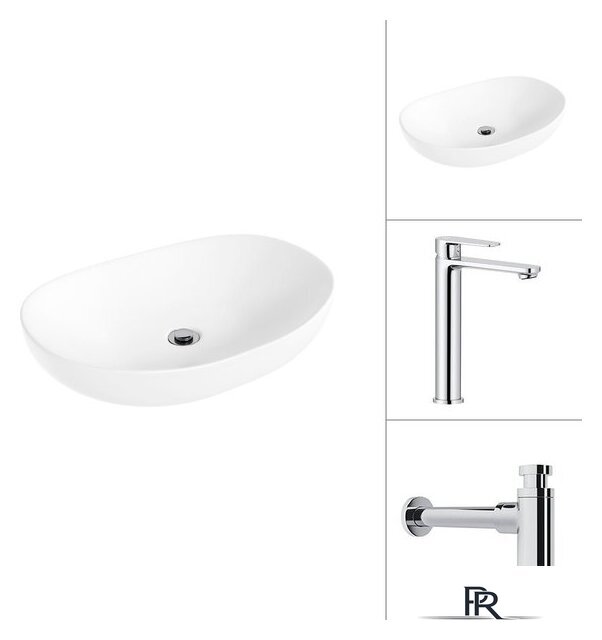 Умывальник Lauter 21502 + Moon 21СK81691C с сифоном 21635CH (хром) - Изображение №1 — Интернет-магазин ПроЗаказ