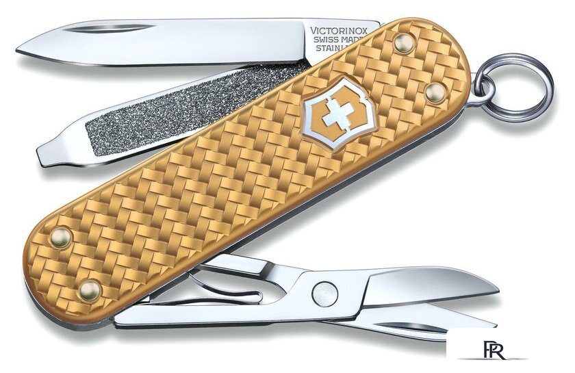 Нож-брелок Victorinox Classic Precious Alox 0.6221.408G (золотистый) - Изображение №1 — Интернет-магазин ПроЗаказ