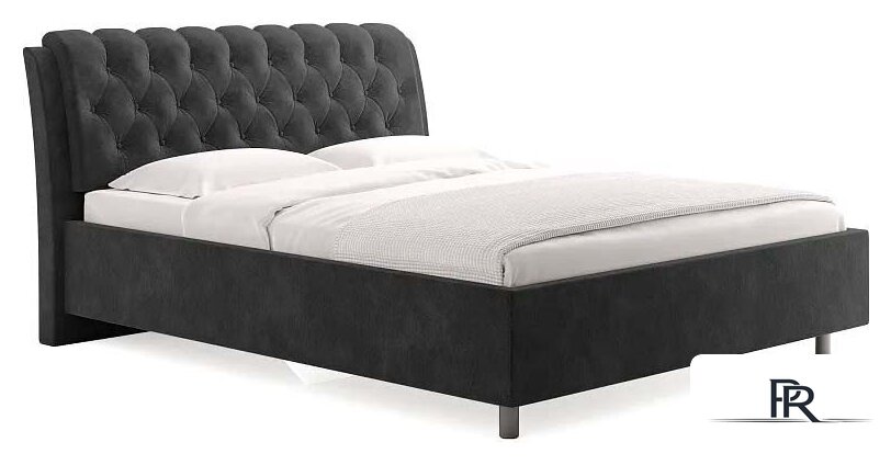 Кровать Сонум Olivia 200x200 (микровелюр серый) - Изображение №1 — Интернет-магазин ПроЗаказ