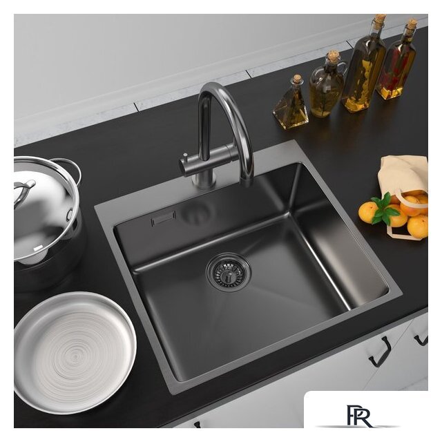 Кухонная мойка Aquasanita Aira AIR 100 N-T (графит) - Изображение №4 — Интернет-магазин ПроЗаказ