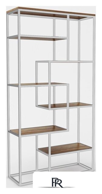 Стеллаж Hype Mebel Зиг-Заг-2 100x170 (белый/дуб галифакс олово) - Изображение №1 — Интернет-магазин ПроЗаказ