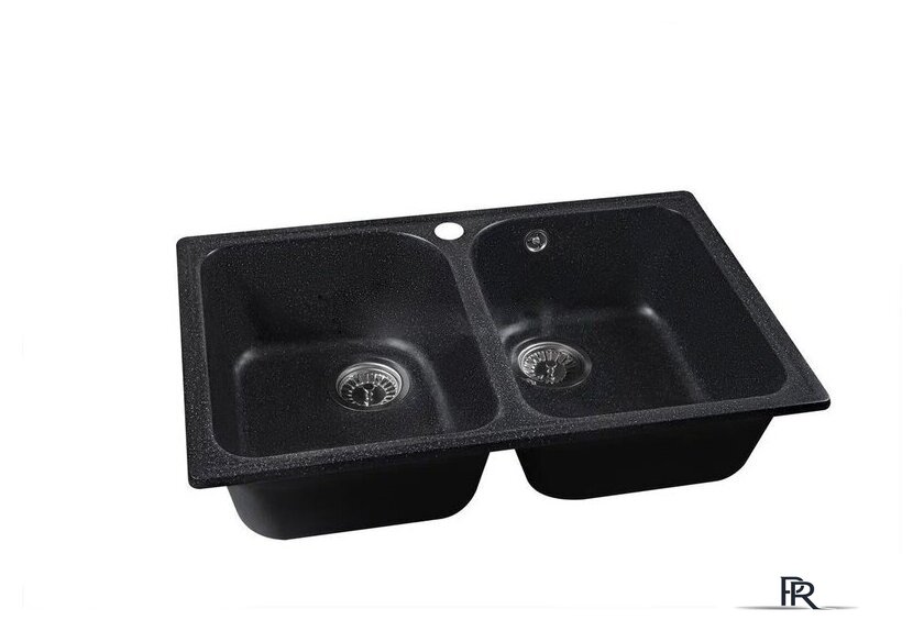 Кухонная мойка Marblan Duas (черный,с сифоном) - Изображение №2 — Интернет-магазин ПроЗаказ